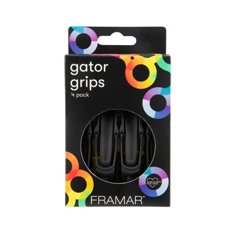 Framar Gator Grip Clips Fermagli Professionali per Capelli 4pz