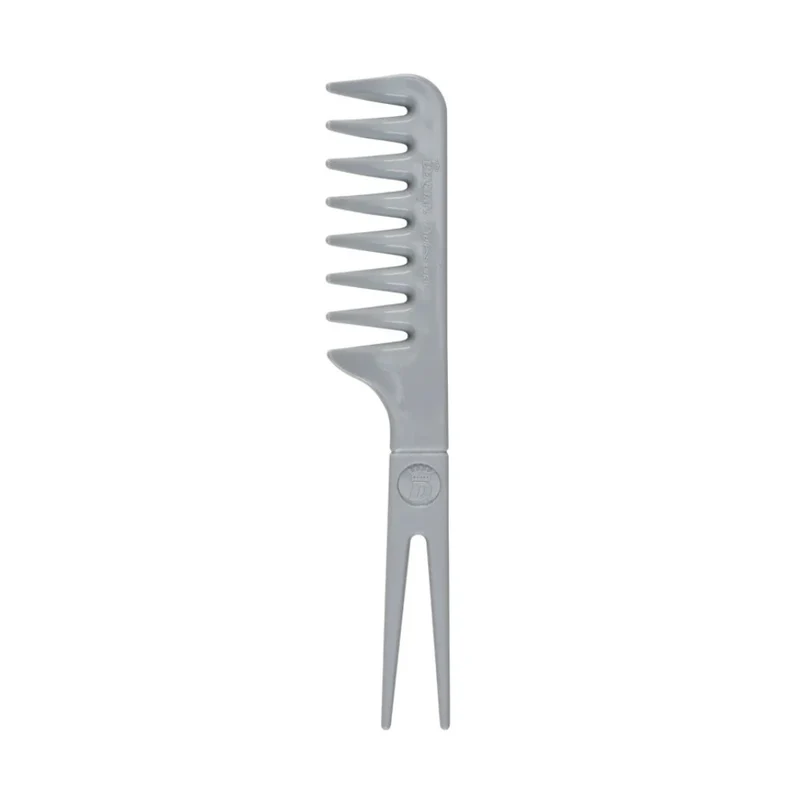 Denman D25 Fan Tail Comb Silver Pettine Professionale a Denti Larghi