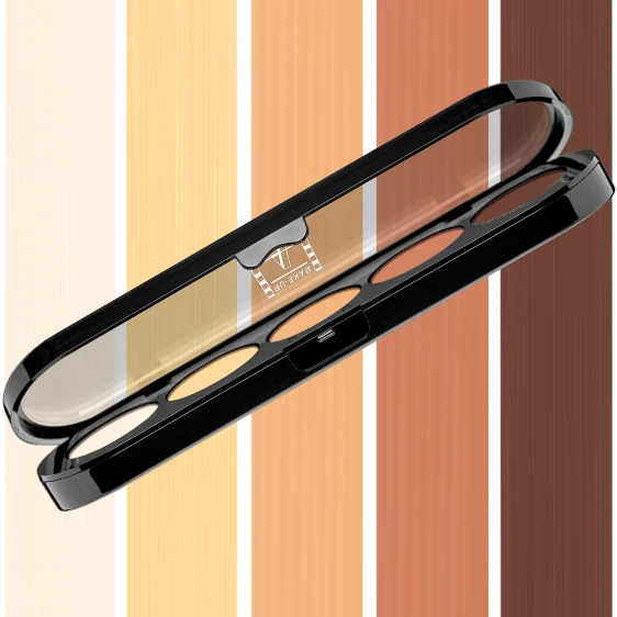 Make Up Atelier Paris - Palette Ombretti T05 Red Ochre - PRO 5 Eyeshadow Palette