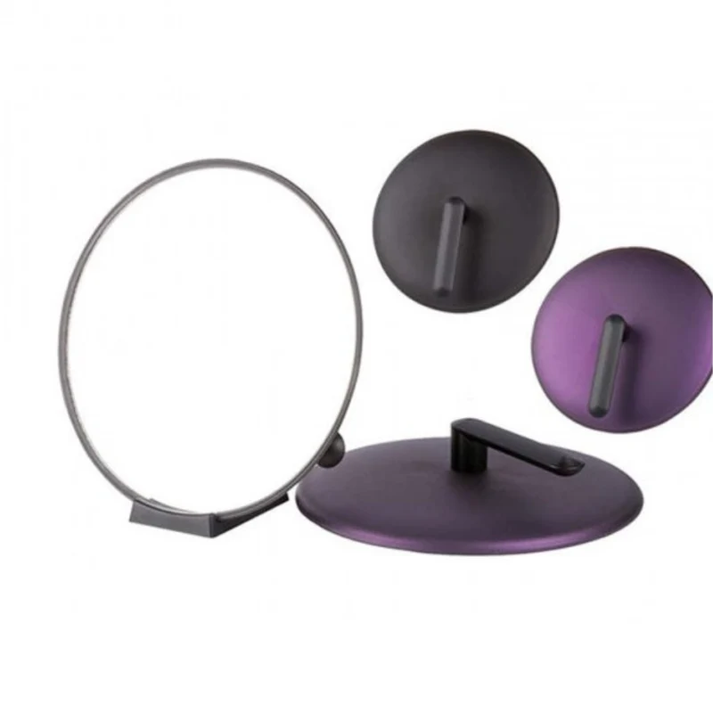 Muster Specchio Professionale Tondo con Manico 27 cm – Melanzana