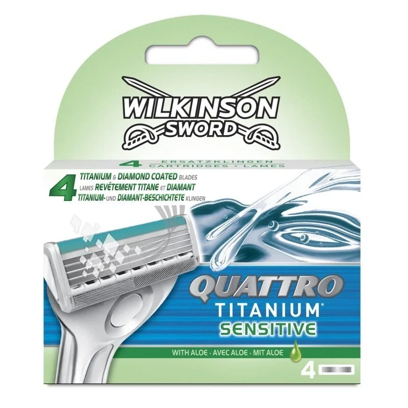 Wilkinson Quattro Titanium Sensitive Lame ricambio 4pz