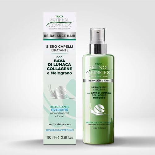 Trico Retinol Complex Siero Capelli Idratante con Bava di Lumaca Collagene e Melograno 100ml