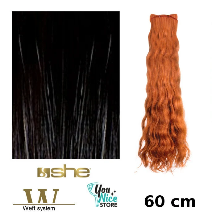 Matassa SHE 50 60 cm - 100gr - 130cm extension professionali Capelli tessuti mossi naturali