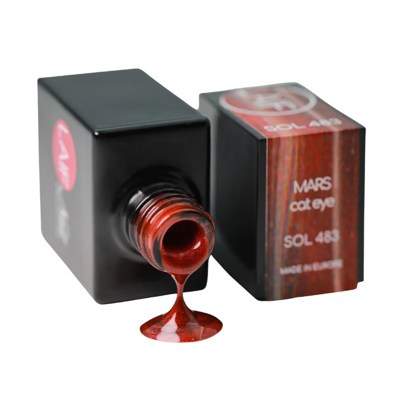 Laif Soak Off Gel SOL483 Mars Cat Eye Smalto Semipermanente Rosso Magnetico 10 ml