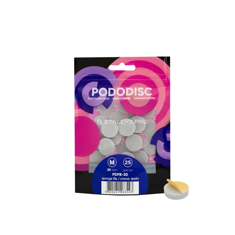 Staleks Pro Spugnette per Pododisc Pedicure M 20 mm – 25 pz (PDFB-20)