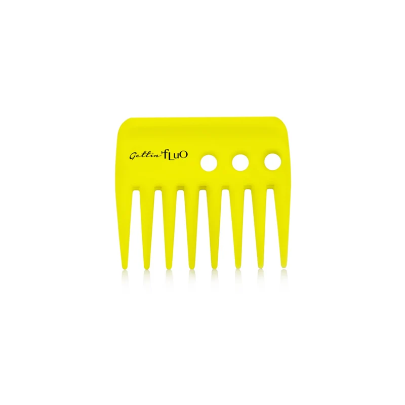 Labor Gettin’ Fluo Pettine Rado Corto Giallo – Districante per Capelli Ricci