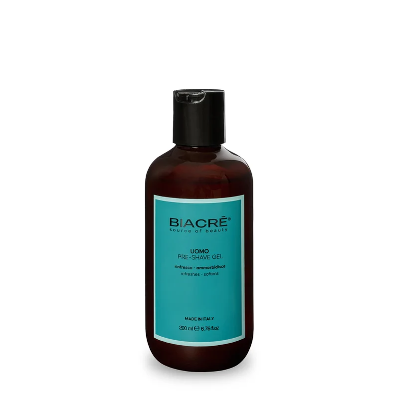 BIACRE' UOMO Pre-Shave Gel - 200 ml lozione pre rasatura