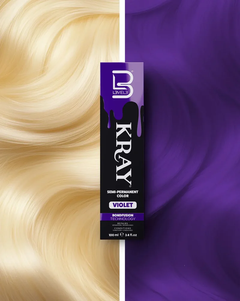 Kray Color Semi Permanente per Capelli L3VEL3 Violet 100 ml