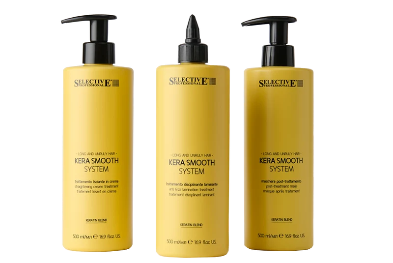 SELECTIVE KIT KERA SMOOTH TRATTAMENTO LISCIANTE IN CREMA 500ML + MASCHERA 500ML+DISCIPLINANTE LAMINANTE 500ML