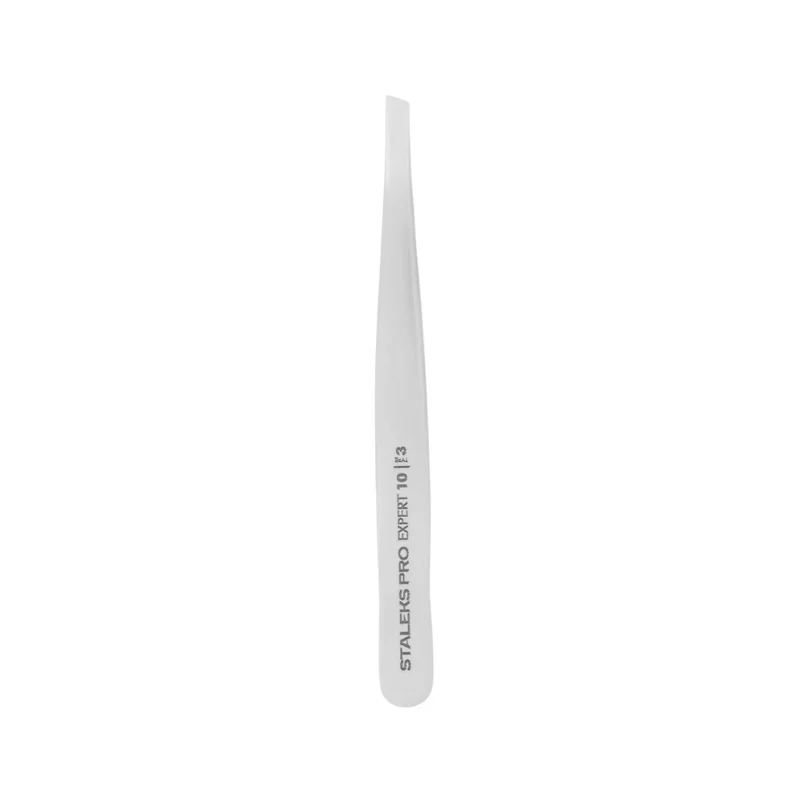 Staleks Pro Pinzetta per Sopracciglia EXPERT 10 Tipo 3 – Bordi Smussati Larghi