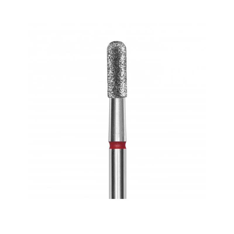 Staleks Pro Punta Fresa diamantata Cilindro Arrotondato, Rosso, Diametro 2.3 mm / Parte Operativa 6.5 mm FA30R023/6.5