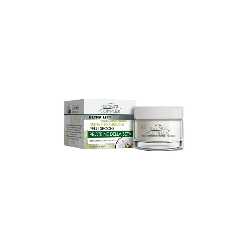Ultra Retinol Complex Crema Viso Antirughe Proteine della Seta pelli Secche 50ml