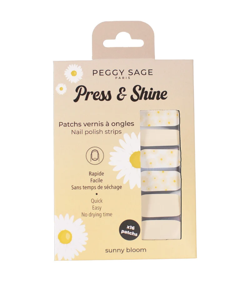 PEGGY SAGE PRESS&SHINE NAIL POLISH STRIPS SUNNY BLOOM
