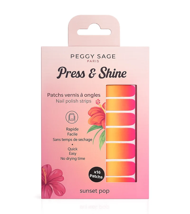 PEGGY SAGE PRESS&SHINE NAIL POLISH STRIPS SUNSET POP
