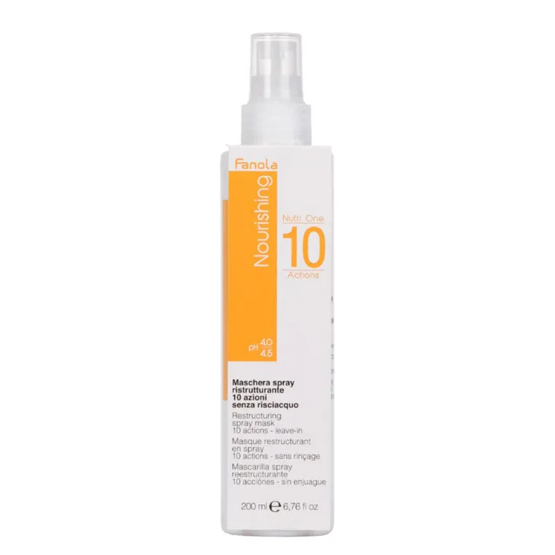 Fanola Nourishing Maschera Spray Ristrutturante 10 Azioni Senza Risciacquo 200ml