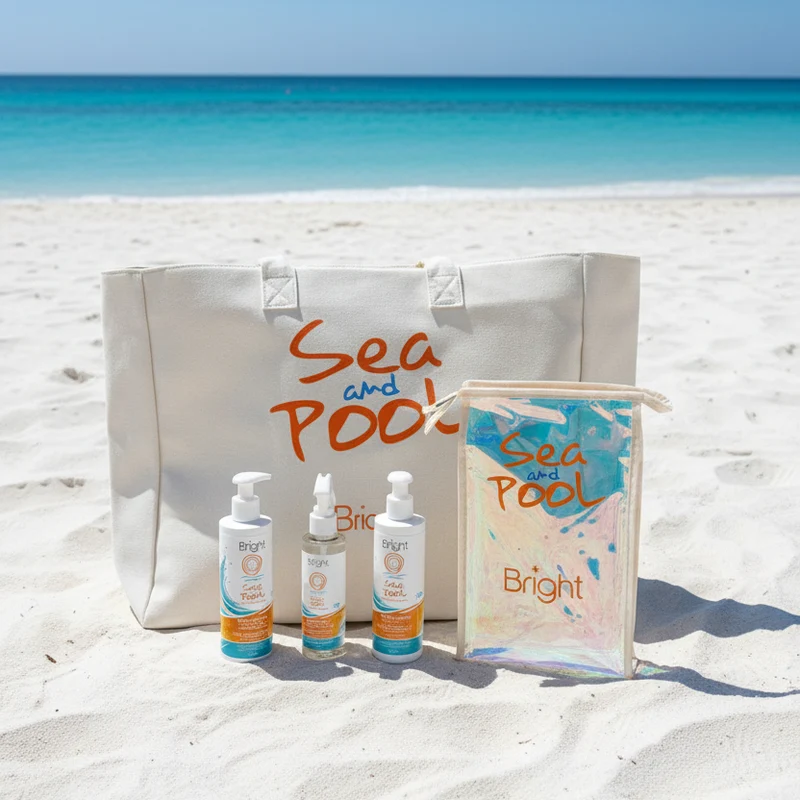 MELCAP KIT PROTEZIONE SOLARE SHAMPOO 250ML + MASCHERA 250ML + OLIO SPRAY 150ML+ IN REGALO BORSA MARE