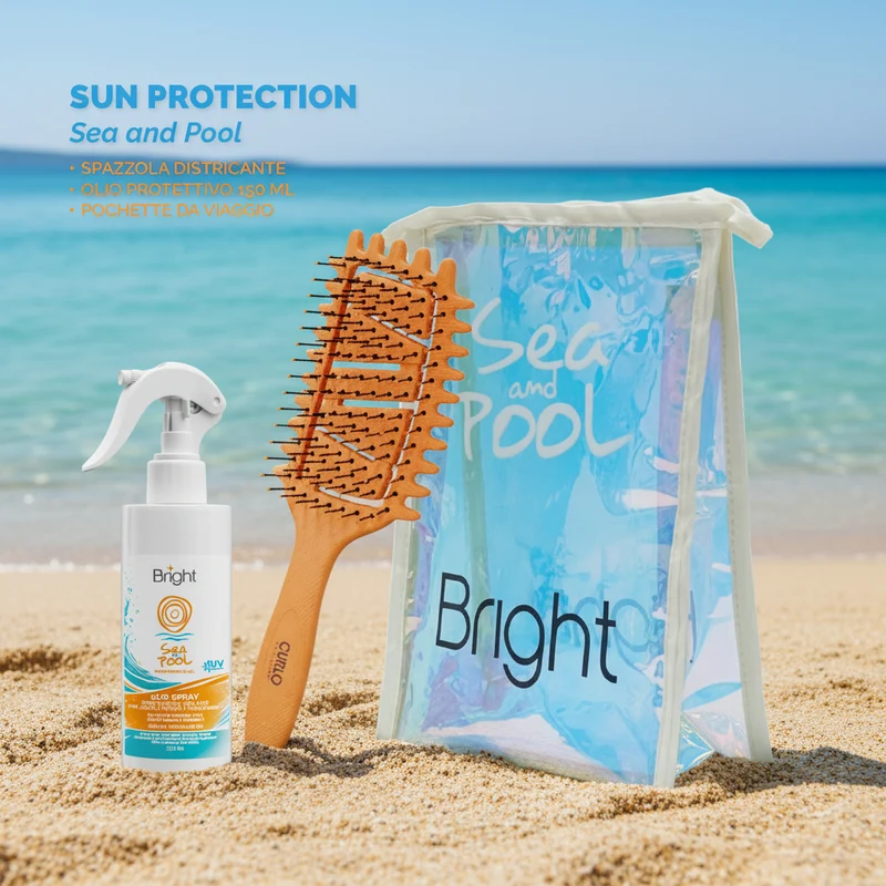 MELCAP KIT PROTEZIONE SOLARE MARE E PISCINA OLIO SPRAY + SPAZZOLA