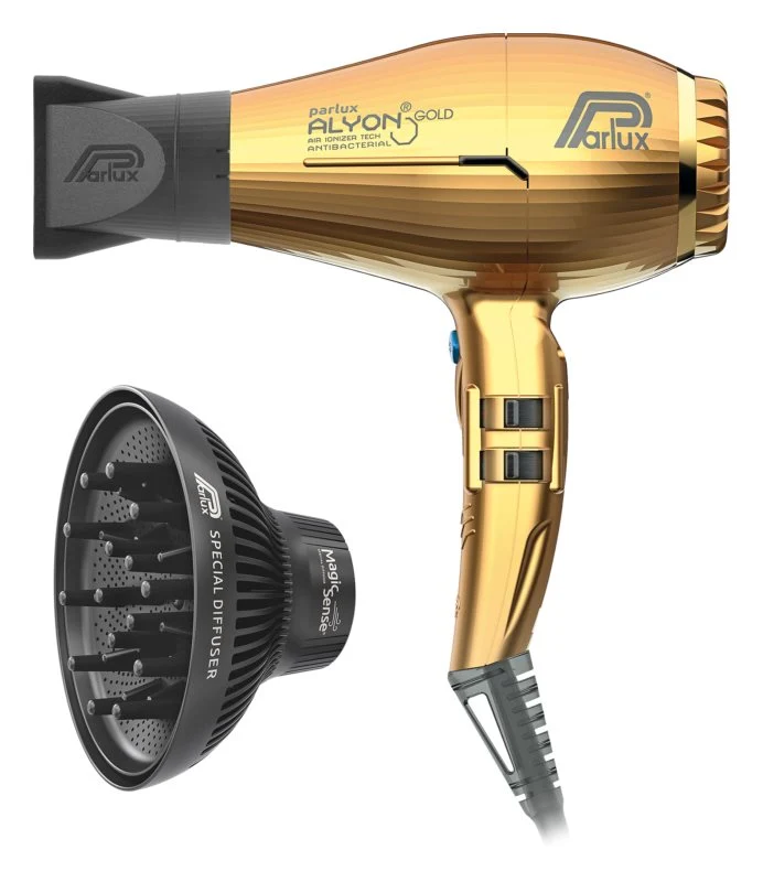 Parlux Alyon Air Ionizer Tech Asciugacapelli Gold con Diffusore Magic Sense