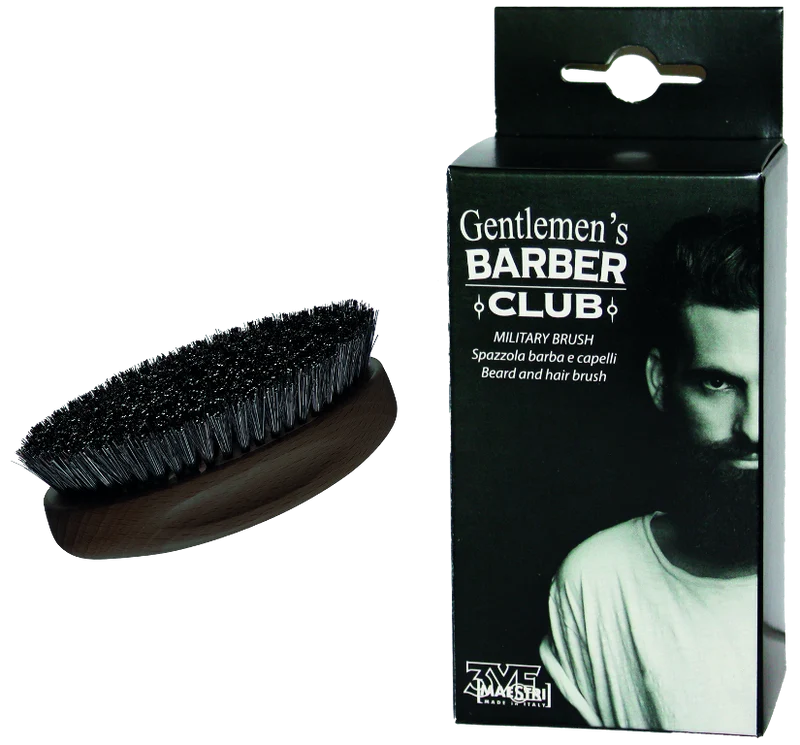 3VE Barber Club Spazzola per barba grande pura Setola