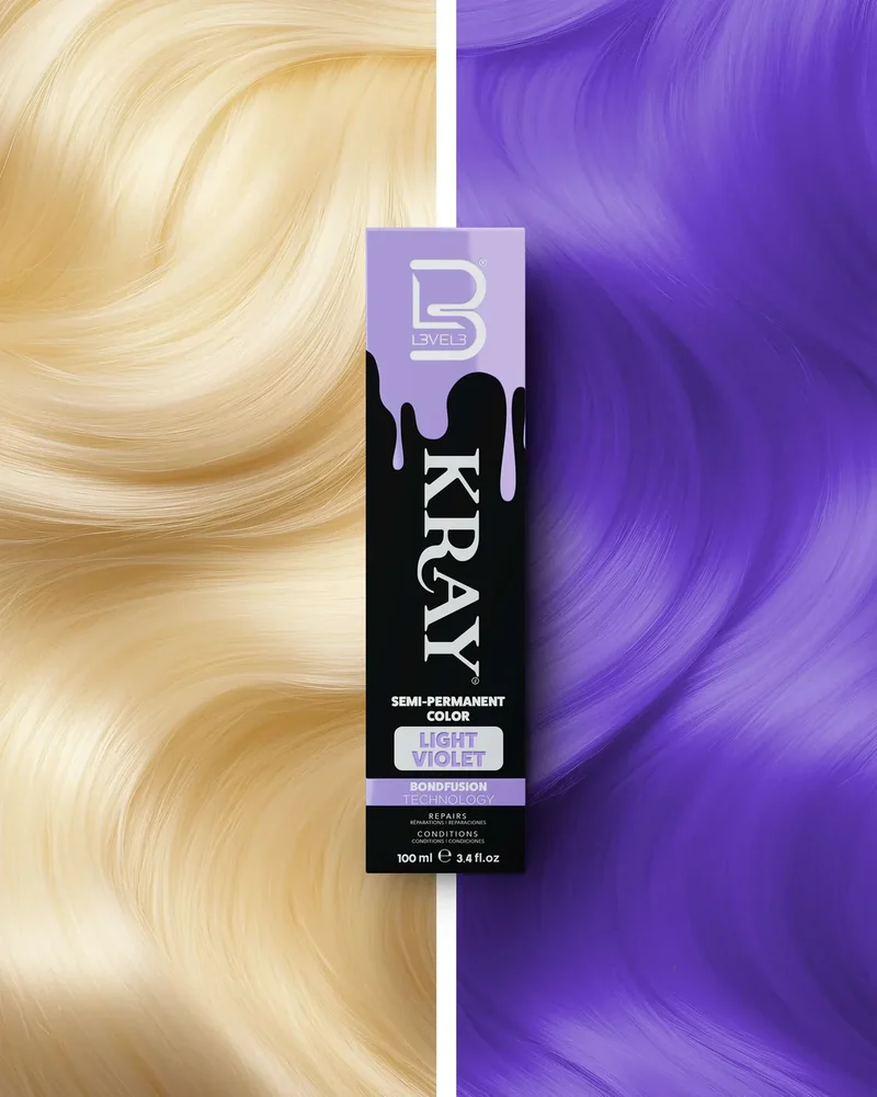 Kray Color Semi Permanente per Capelli L3VEL3 Light Violet 100 ml