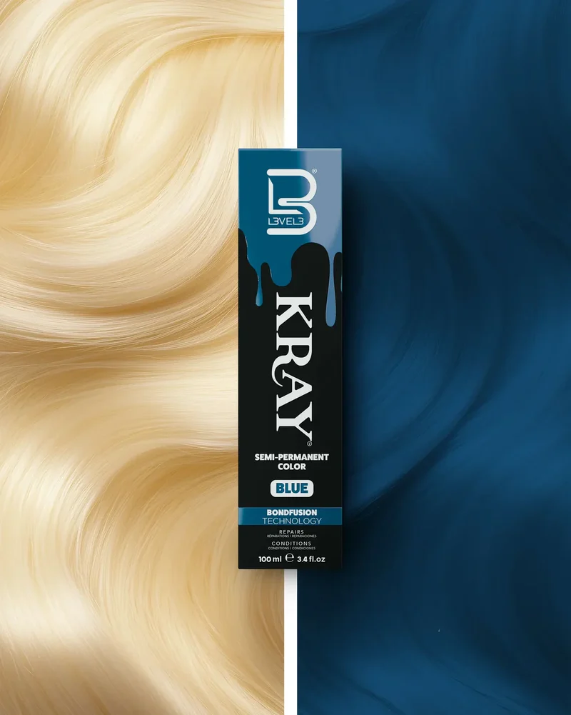 Kray Color Semi Permanente per Capelli L3VEL3 Blue 100 ml