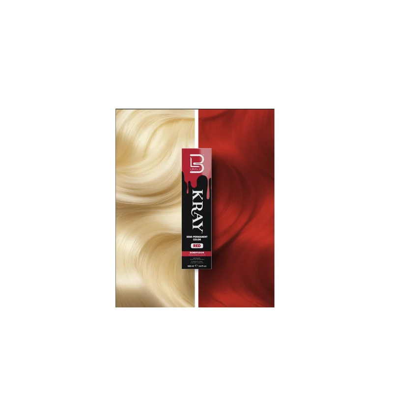 Kray Color Semi Permanente per Capelli L3VEL3 Red 100 ml
