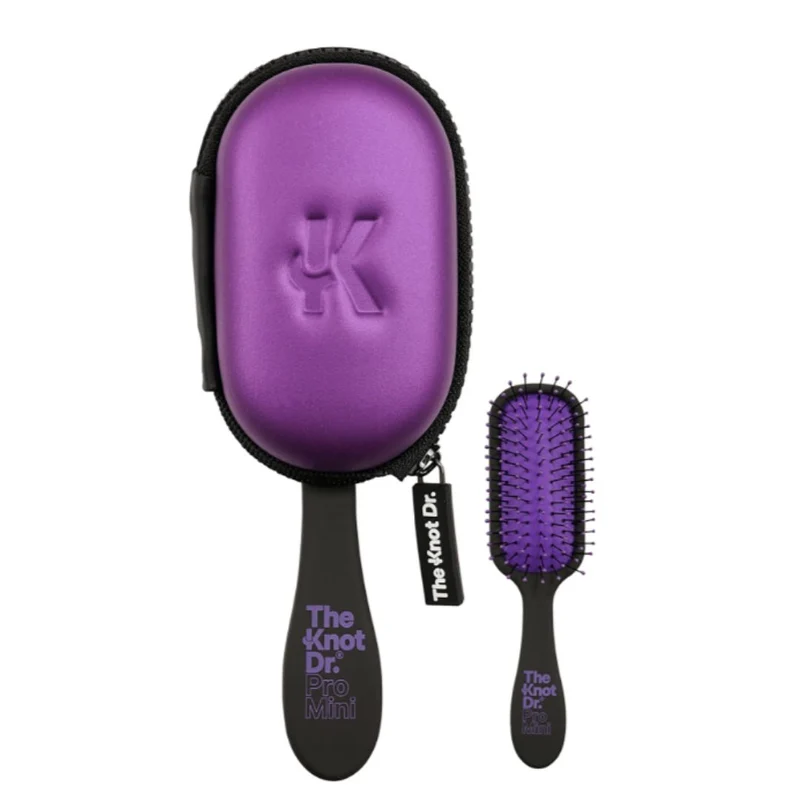 The Knot Dr Spazzola Pro Mini Wet & Dry Detangler Custodia Viola
